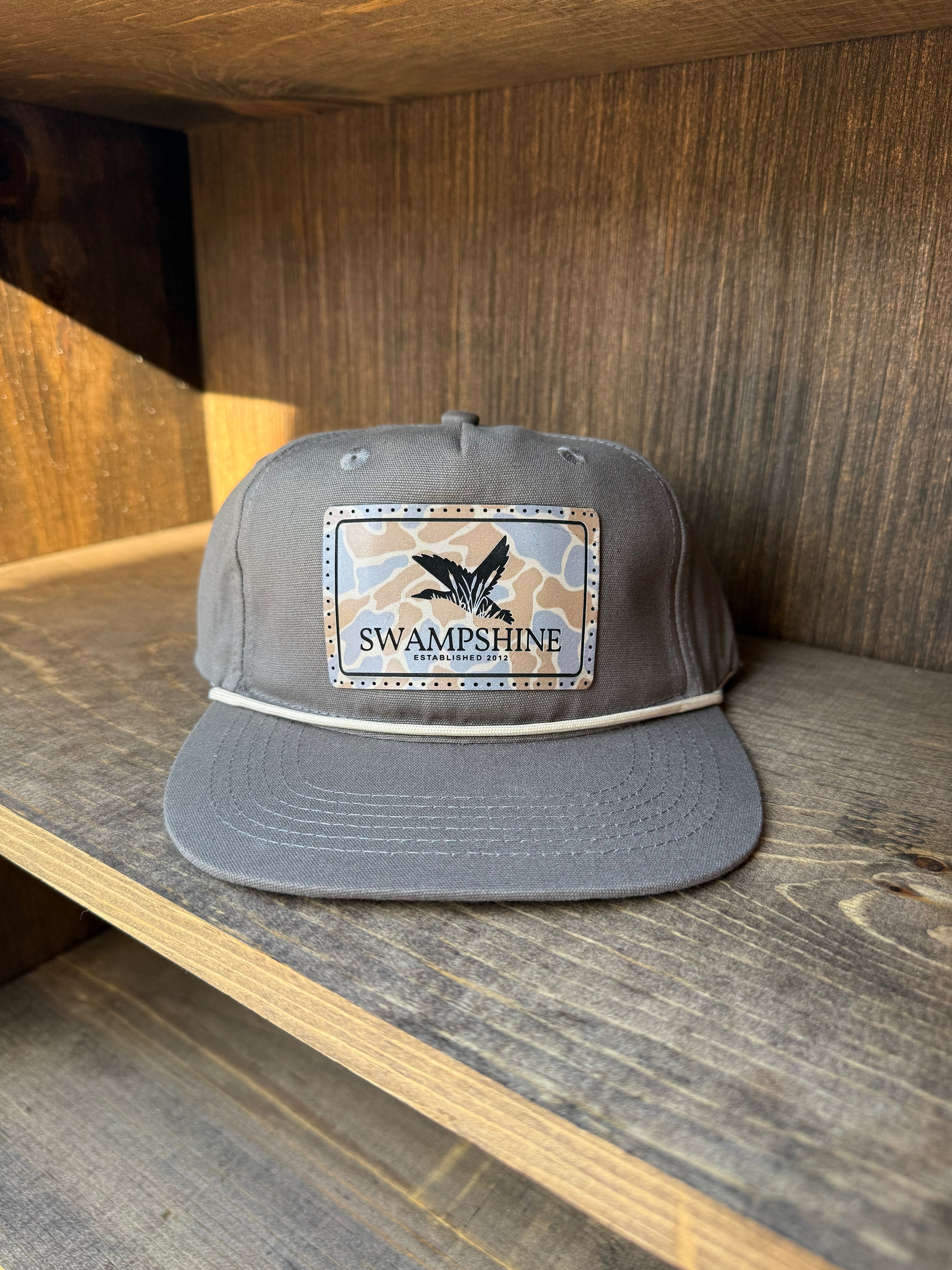 Grey Gramps Camo Leather Patch