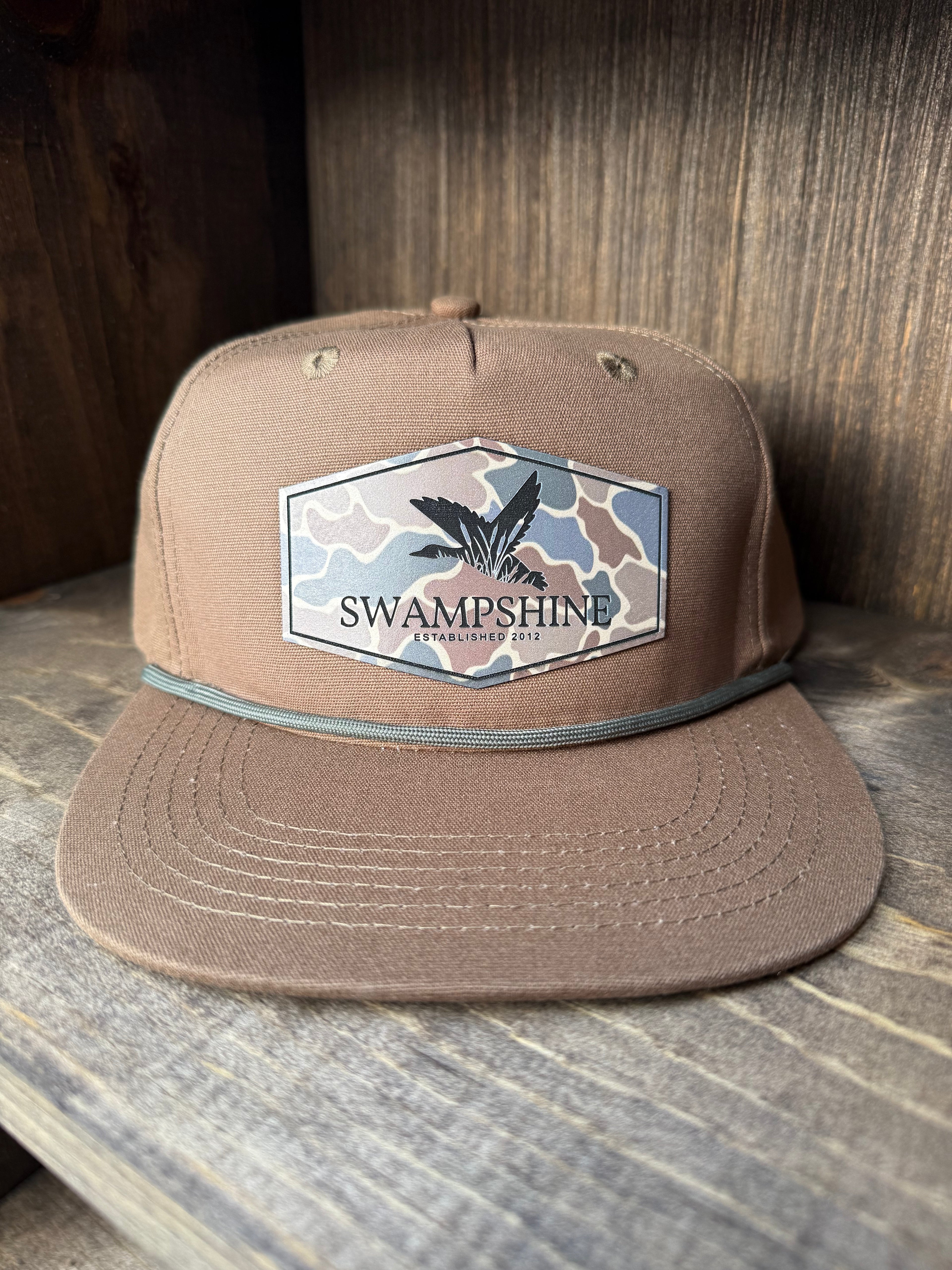 Brown Gramps Camo Leather Patch