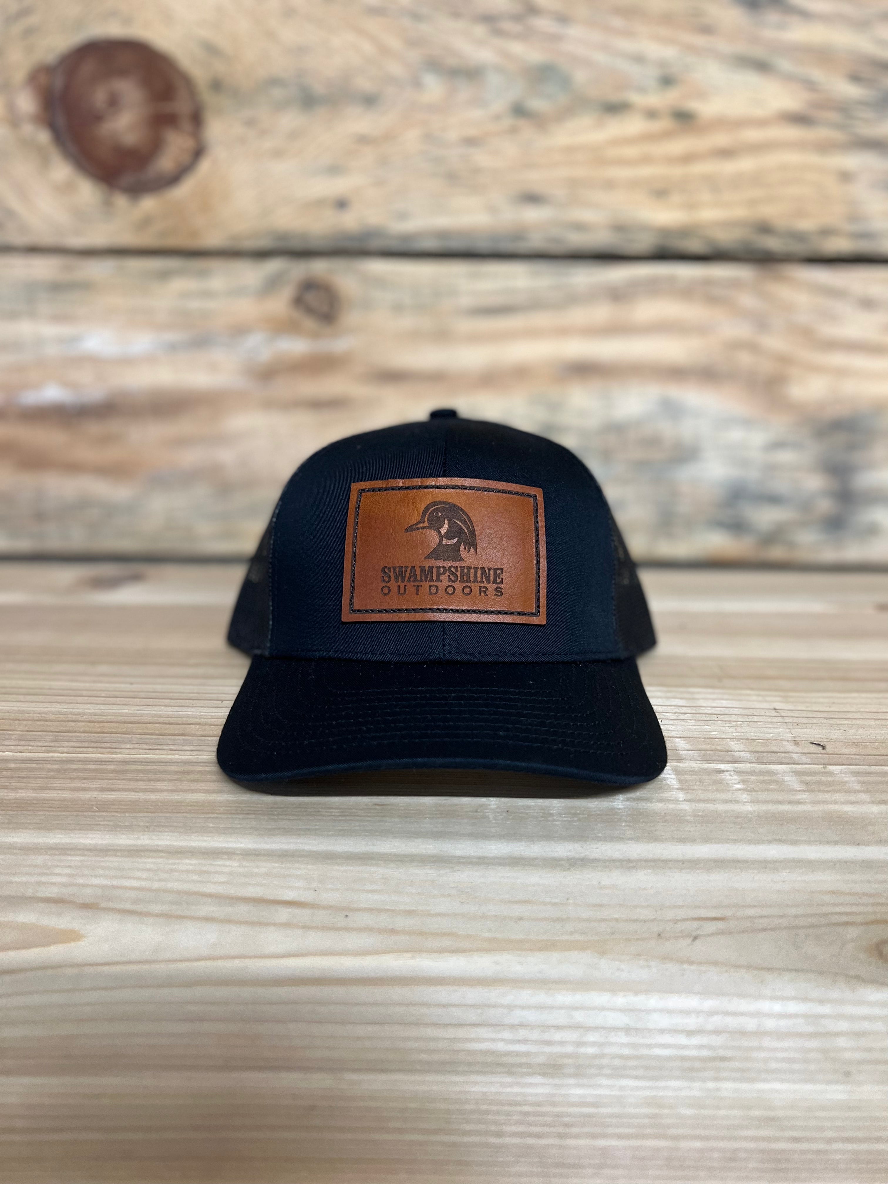 Solid Black Leather Patch