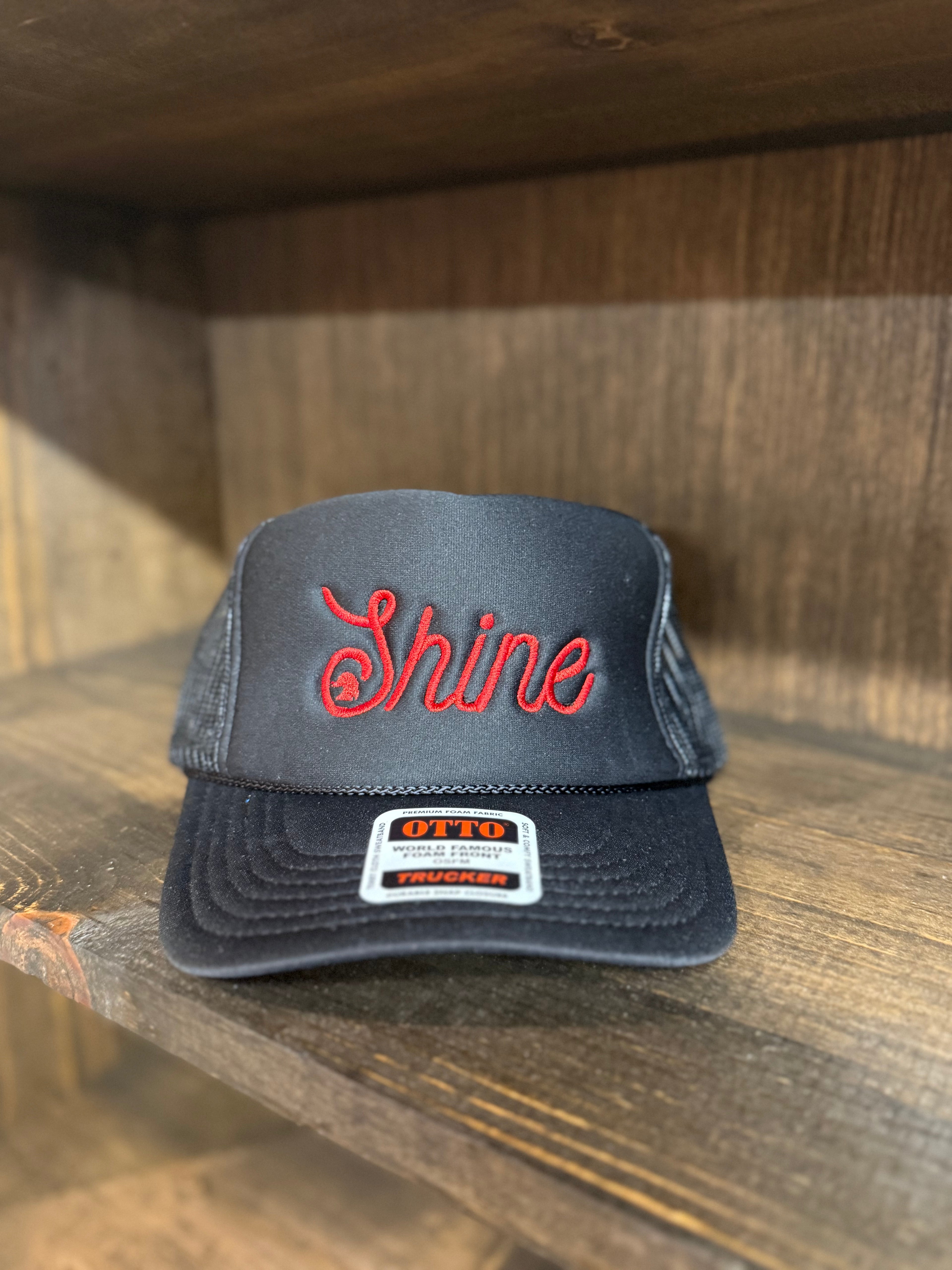 Red & Black Shine Trucker