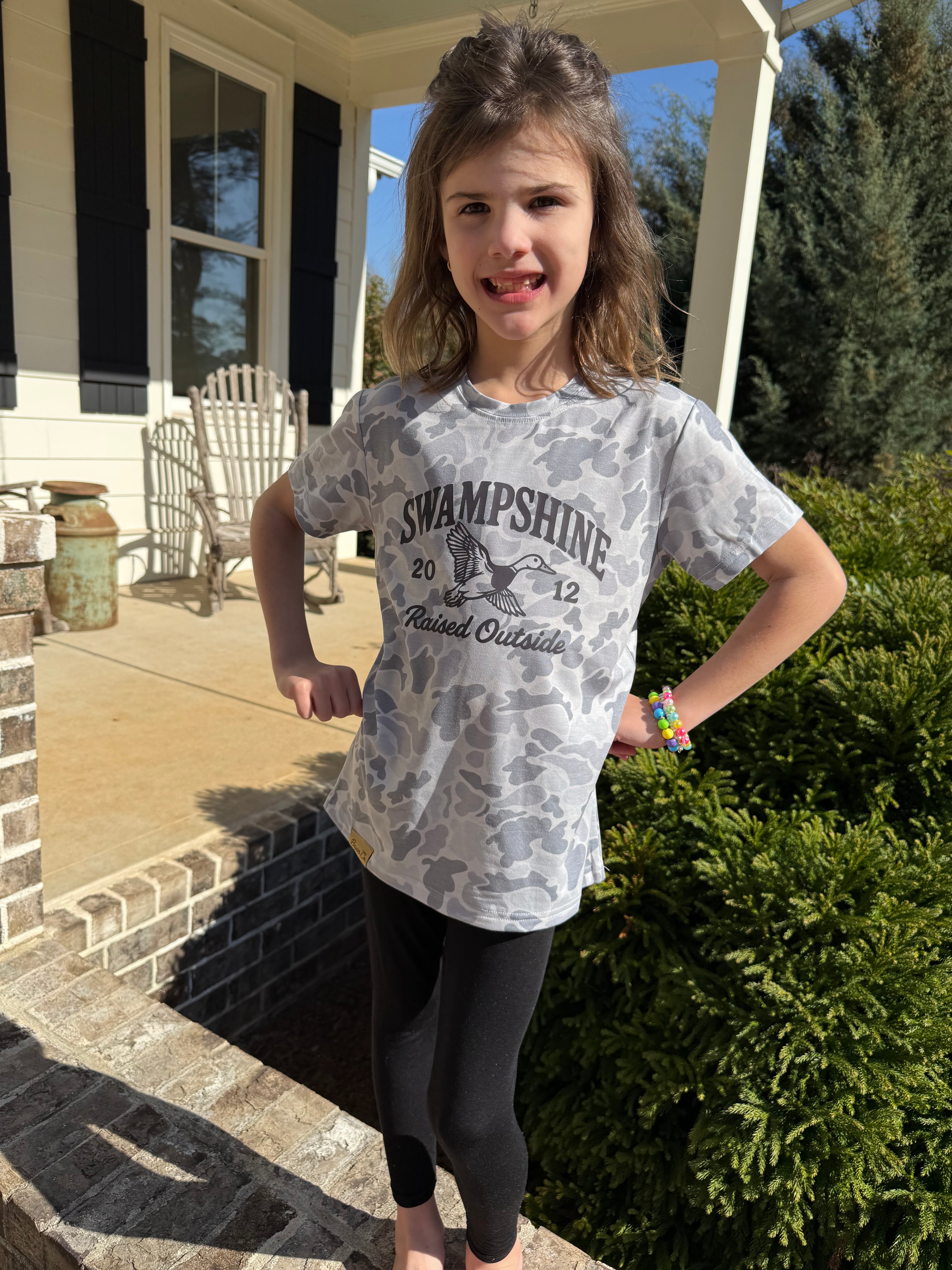 Gray Camouflage Youth Tshirt