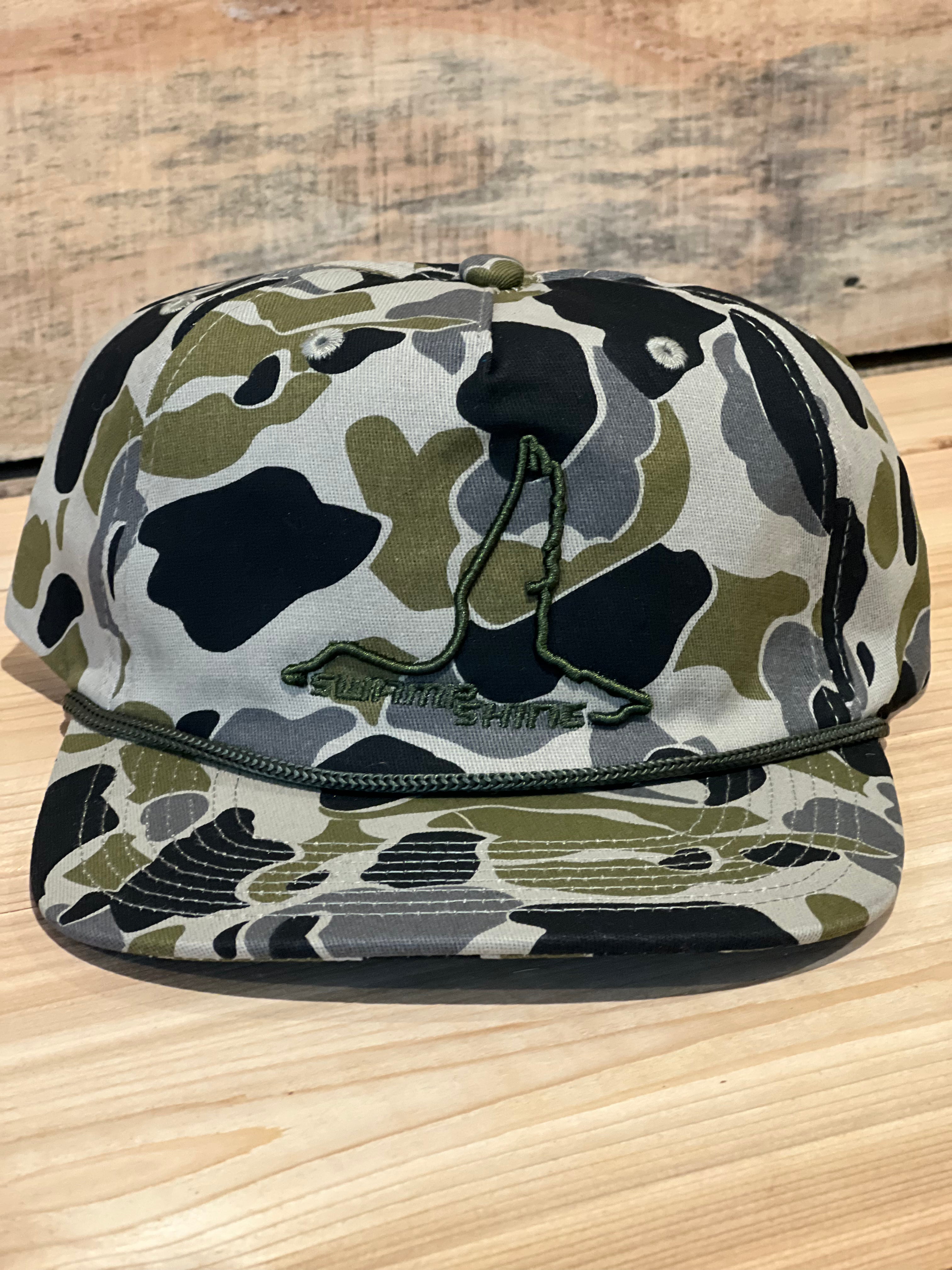 Green & Black Old School Camo 3D Logo